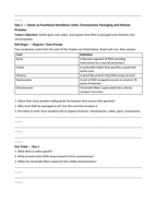 DNA, Genes, & Chromosomes Bell Ringers & Exit Tickets sample page