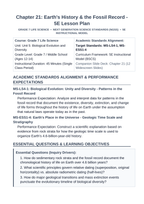 Earth's History & the Fossil Record 5E Lesson Plan sample page