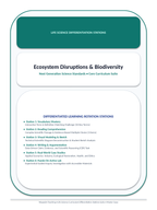 Ecosystem Disruptions & Biodiversity Differentiation Stations sample page