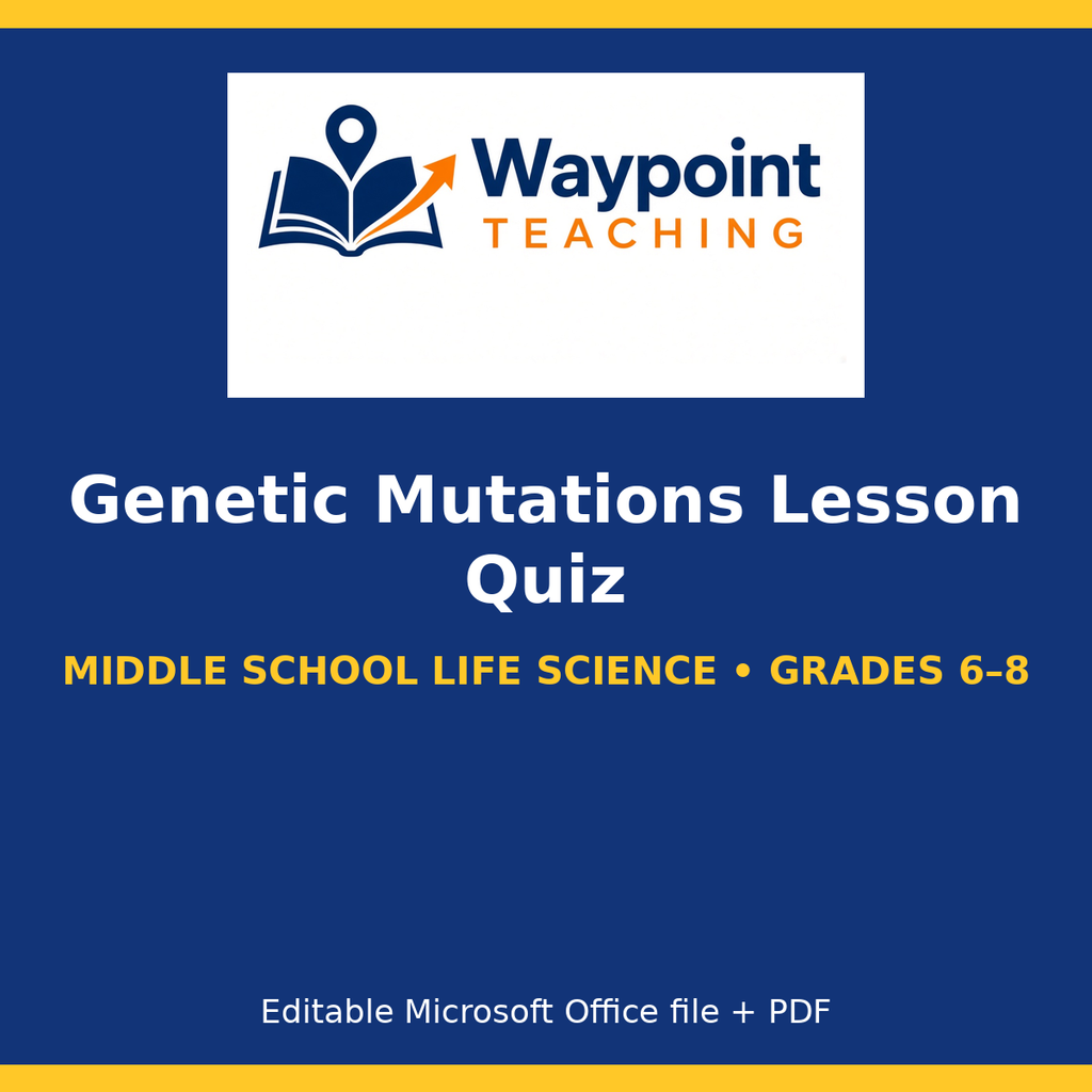 Genetic Mutations Lesson Quiz cover