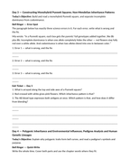 Inheritance of Traits & Punnett Squares Bell Ringers & Exit Tickets sample page