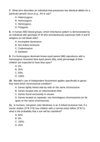 Inheritance of Traits & Punnett Squares Lesson Quiz sample page