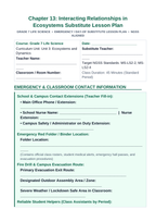 Interacting Relationships in Ecosystems Substitute Lesson Plan sample page