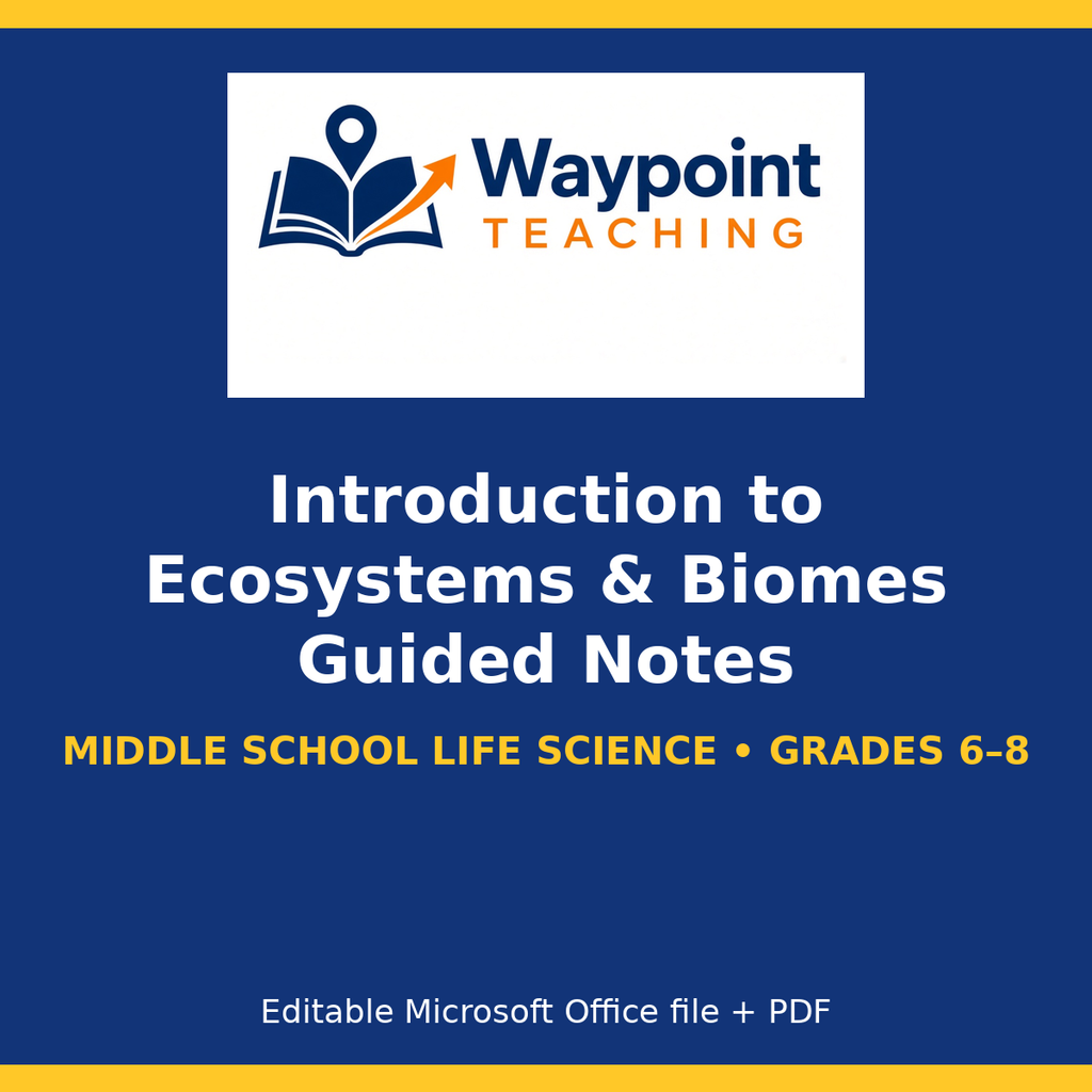 Introduction to Ecosystems & Biomes Guided Notes cover