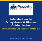 Introduction to Ecosystems & Biomes Guided Notes cover