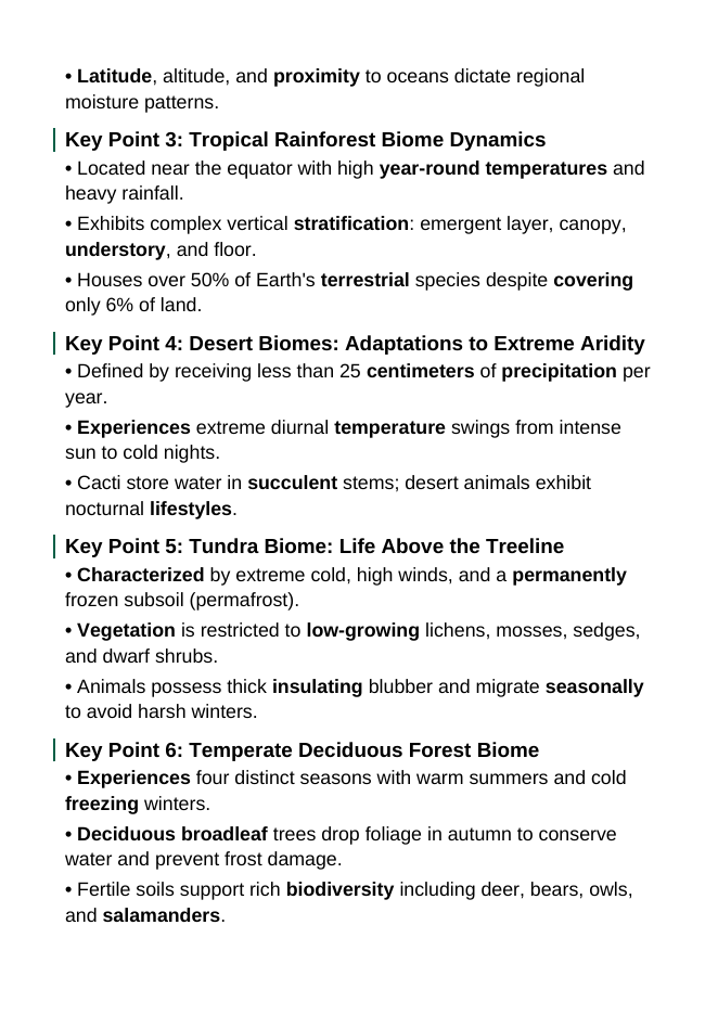 Introduction to Ecosystems & Biomes Guided Notes sample page