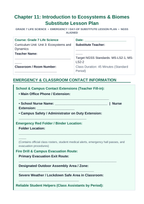 Introduction to Ecosystems & Biomes Substitute Lesson Plan sample page