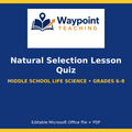 Natural Selection Lesson Quiz cover