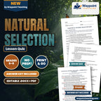 Natural Selection Lesson Quiz cover