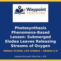 Photosynthesis Phenomena-Based Lesson: Submerged Elodea Leaves Releasing Streams of Oxygen Bubbles Teacher Discussion Guide cover