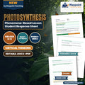 Photosynthesis Phenomena-Based Lesson: Submerged Elodea Leaves Releasing Streams of Oxygen Bubbles Student Response Sheet cover