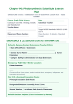 Photosynthesis Substitute Lesson Plan sample page