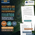 Reactants and Products of the Photosynthesis Equation Reading Worksheet cover