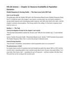 Resource Availability & Population Dynamics Model Response & Scoring Guide sample page