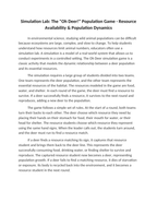 Simulation Lab: The "Oh Deer!" Population Game Reading Worksheet sample page