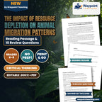 The Impact of Resource Depletion on Animal Migration Patterns Reading Worksheet cover