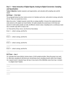 Analog vs. Digital Signals in Technology Bell Ringers & Exit Tickets sample page