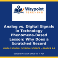 Analog vs. Digital Signals in Technology Phenomena-Based Lesson: Why Does a Scratched Record Crackle, but a Stream Stays Clear? Presentation cover