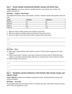 Atomic Structure & the Periodic Table Bell Ringers & Exit Tickets sample page