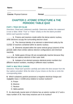 Atomic Structure & the Periodic Table Lesson Quiz sample page