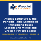 Atomic Structure & the Periodic Table Scaffolded Phenomena-Based Lesson: Bright Red and Green Firework Sparks Presentation cover