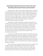Calculating Acceleration Rates from Velocity-Time Data Reading Worksheet sample page