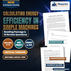 Calculating Energy Efficiency in Simple Machines Reading Worksheet cover