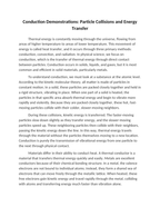 Conduction Demonstrations: Particle Collisions and Energy Transfer Reading Worksheet sample page
