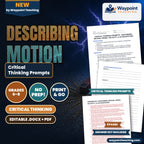 Describing Motion: Speed, Velocity, & Acceleration Critical Thinking Prompts cover