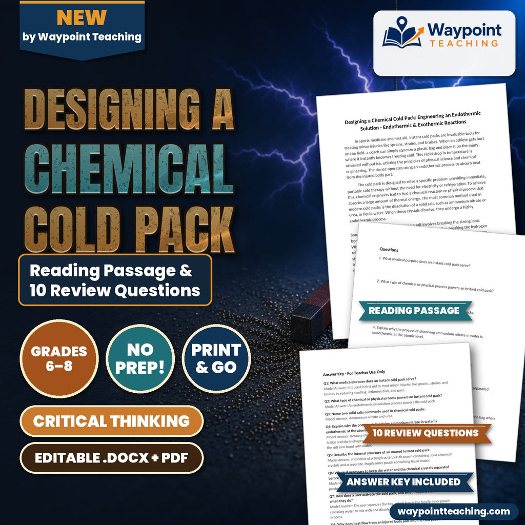 Designing a Chemical Cold Pack: Engineering an Endothermic Solution Reading Worksheet cover