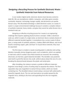 Designing a Recycling Process for Synthetic Electronic Waste Reading Worksheet sample page