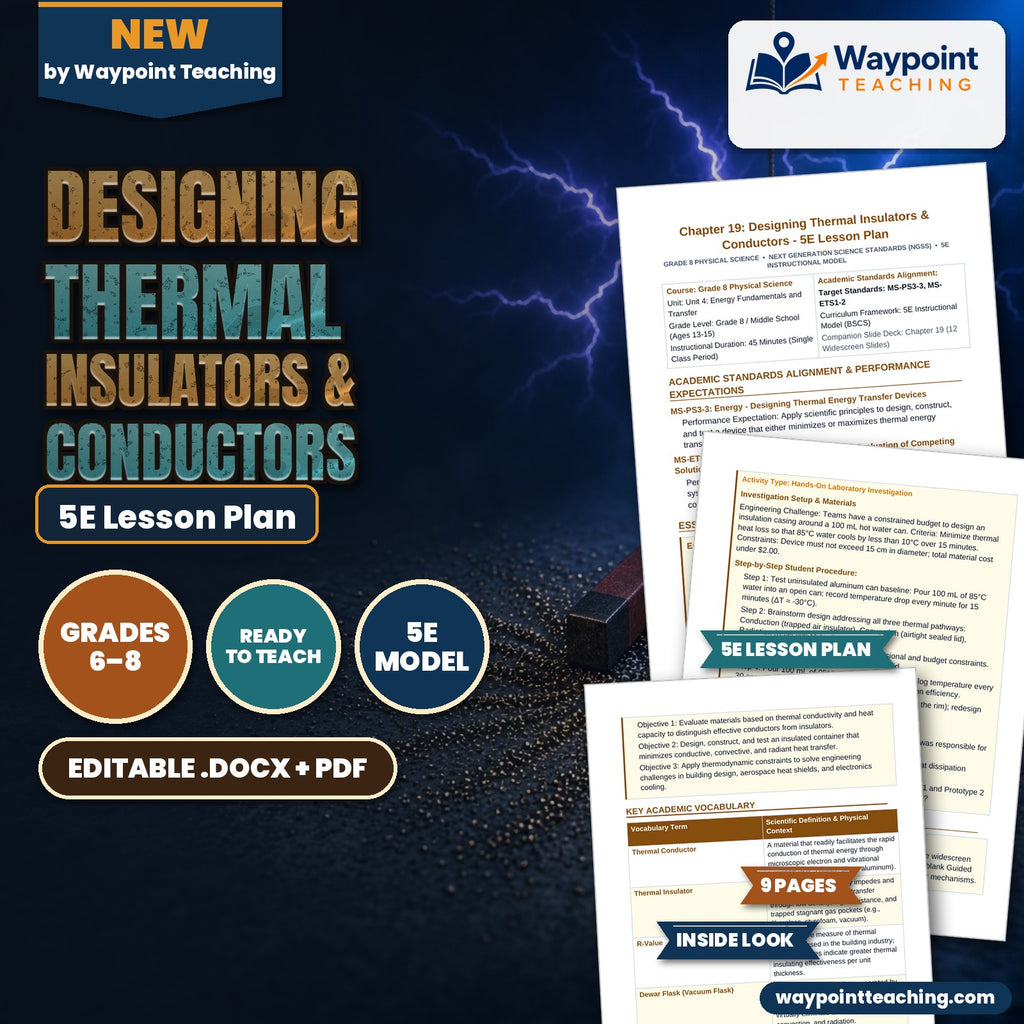 Designing Thermal Insulators & Conductors 5E Lesson Plan cover
