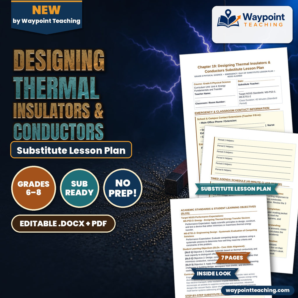 Designing Thermal Insulators & Conductors Substitute Lesson Plan cover