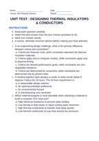 Designing Thermal Insulators & Conductors Unit Test sample page