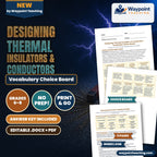 Designing Thermal Insulators & Conductors Vocabulary Choice Board cover