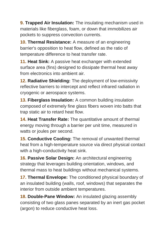 Designing Thermal Insulators & Conductors Vocabulary Words & Definitions sample page