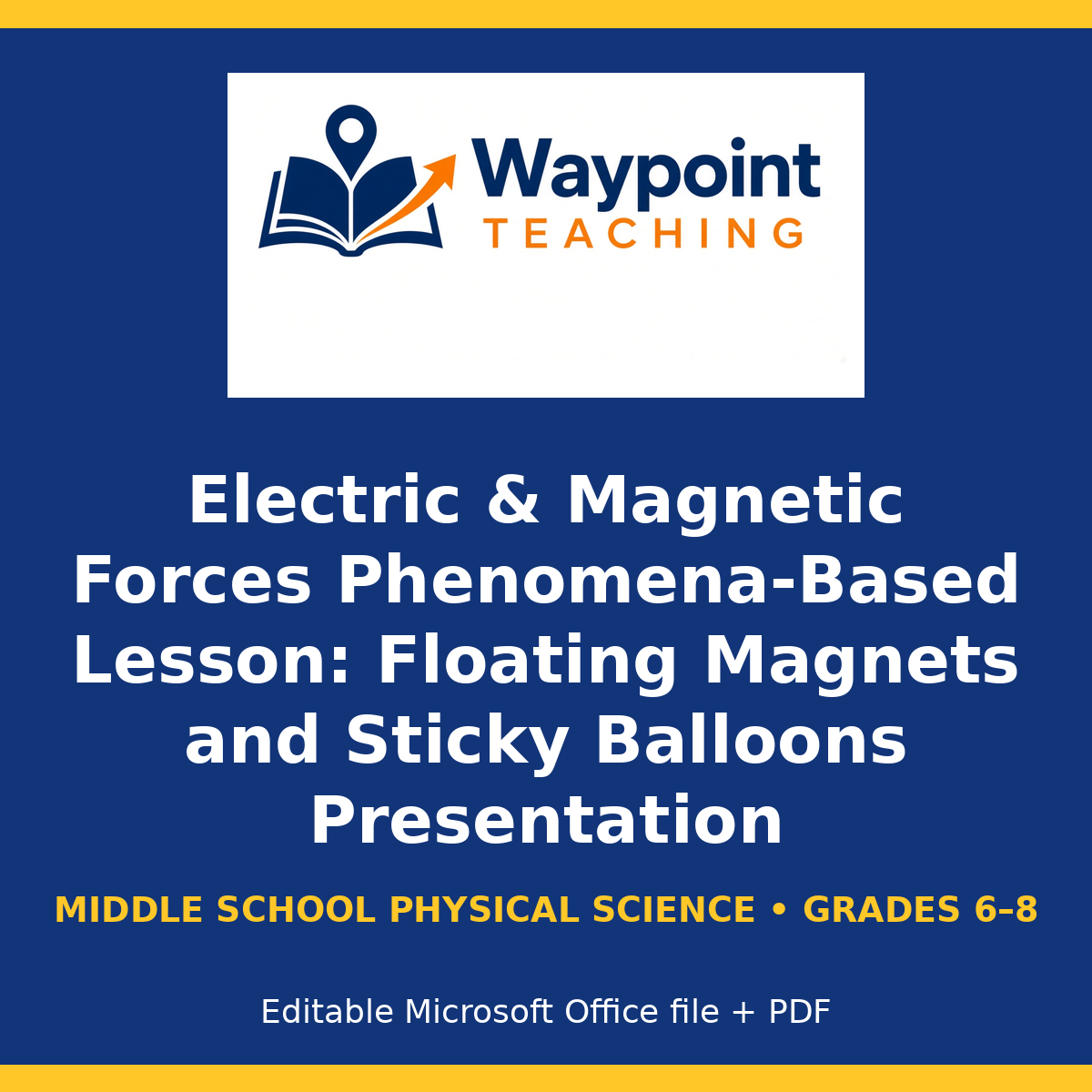 Electric & Magnetic Forces Phenomena-Based Lesson: Floating Magnets and Sticky Balloons Presentation cover