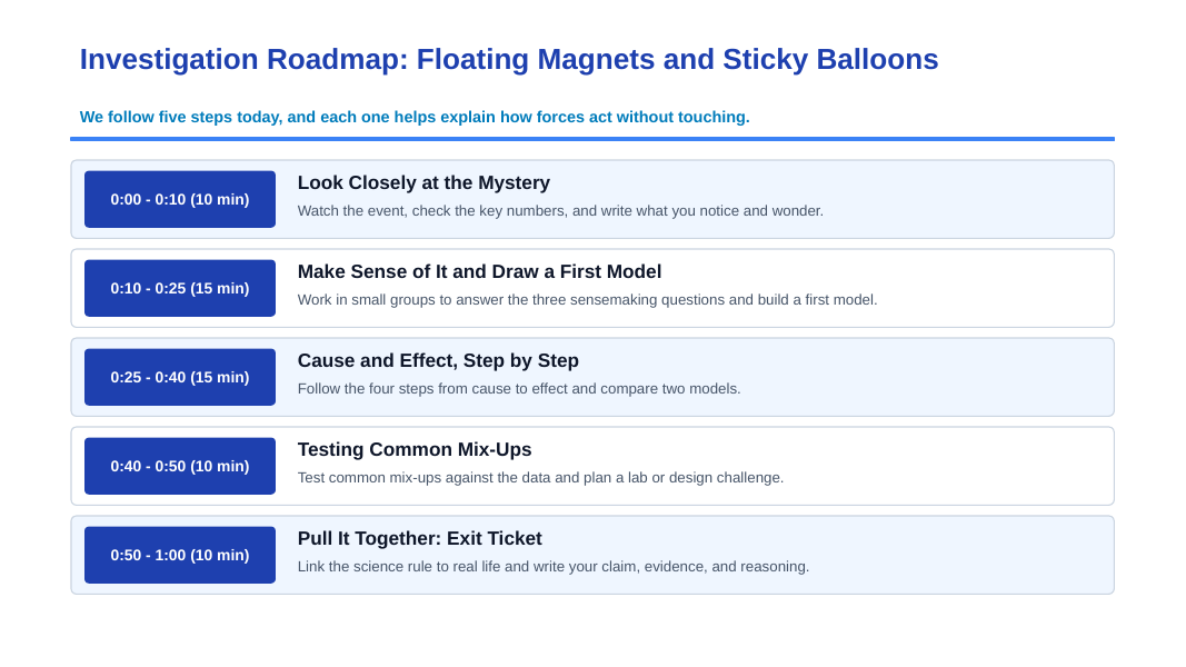 Electric & Magnetic Forces Phenomena-Based Lesson: Floating Magnets and Sticky Balloons Presentation sample page