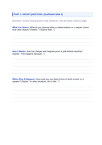 Electric & Magnetic Forces Scaffolded Phenomena-Based Lesson: Floating Magnets and Sticky Balloons Student Response Sheet sample page
