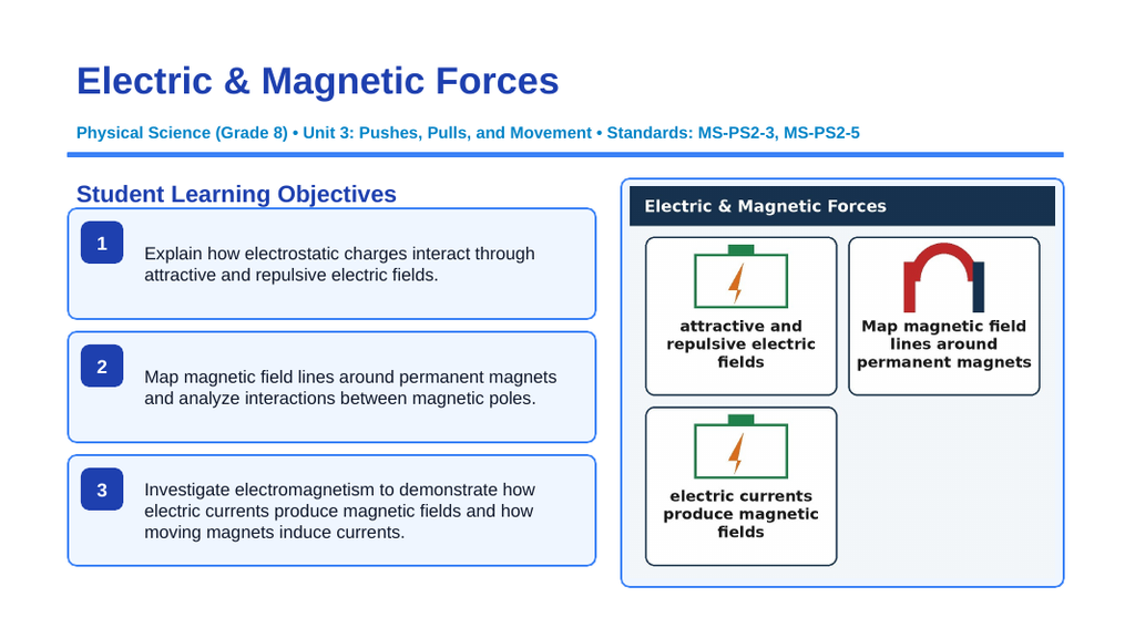 Electric & Magnetic Forces Slide Show Presentation sample page