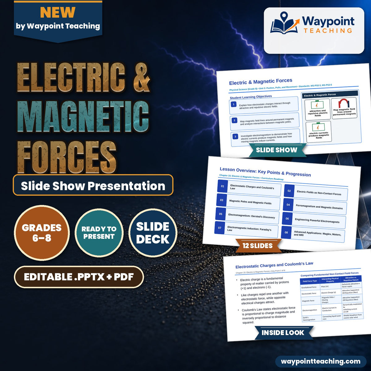 Electric & Magnetic Forces Slide Show Presentation cover