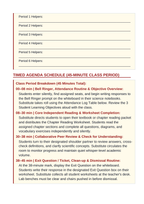 Endothermic & Exothermic Reactions Substitute Lesson Plan sample page