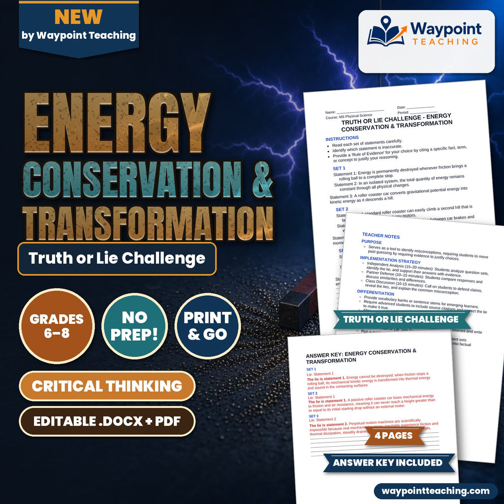 Energy Conservation & Transformation Truth or Lie Challenge cover