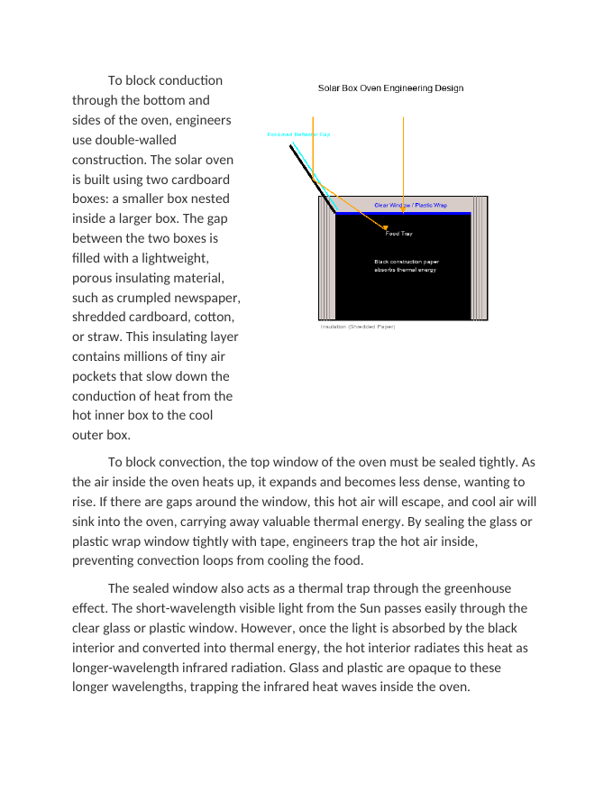 Engineering a Solar Oven to Maximize Thermal Energy Retention Reading Worksheet sample page