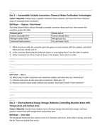 Engineering with Chemical Processes Bell Ringers & Exit Tickets sample page