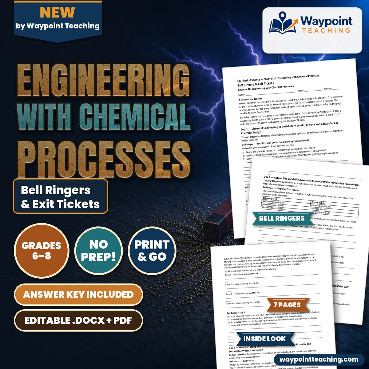 Engineering with Chemical Processes Bell Ringers & Exit Tickets cover