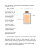 Evaluating Competing Thermos Designs for Heat Conservation Reading Worksheet sample page