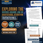 Exploring the Inverse-Square Law of Gravitational Attraction Reading Worksheet cover