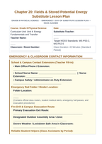 Fields & Stored Potential Energy Substitute Lesson Plan sample page