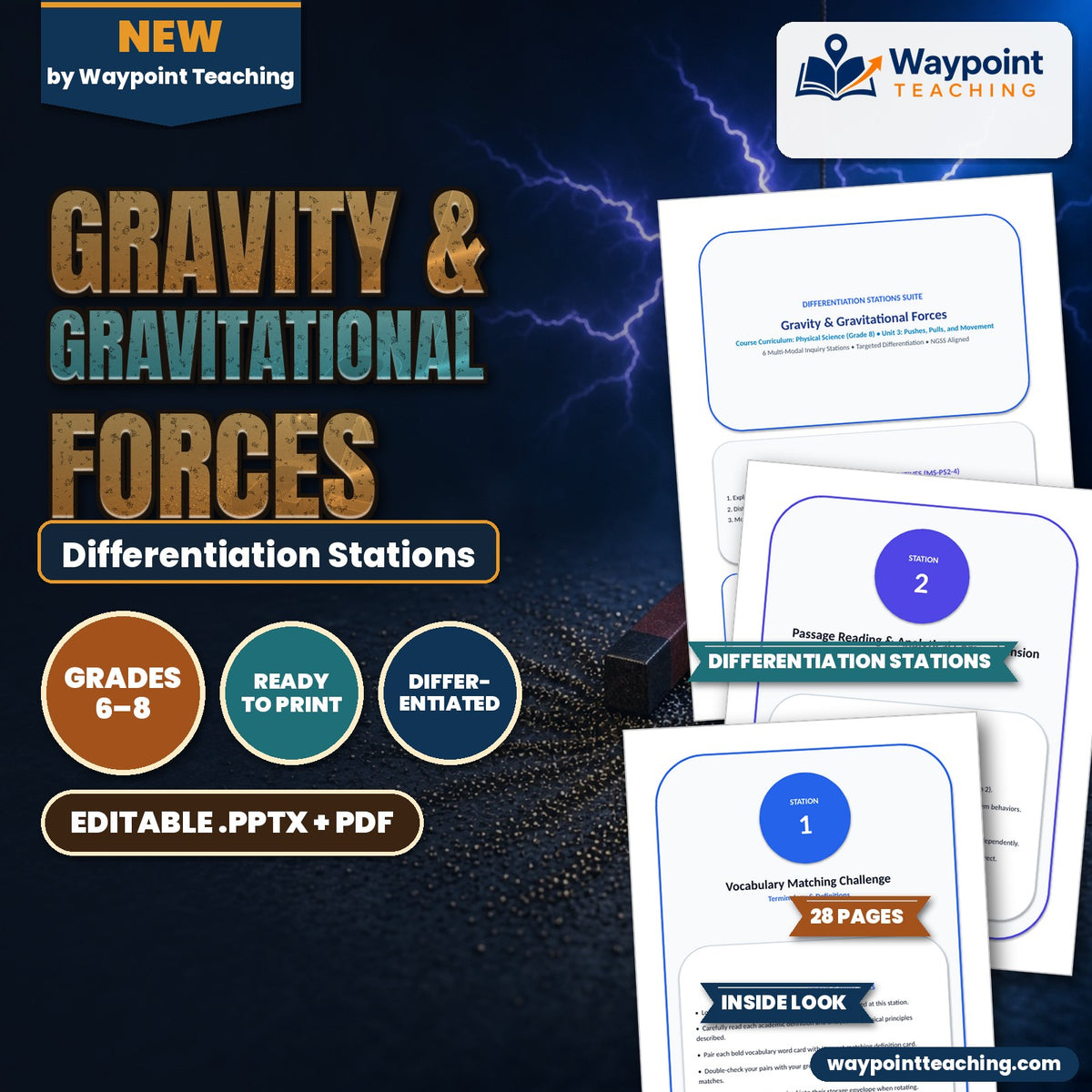Gravity & Gravitational Forces Differentiation Stations cover